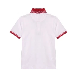 White Cotton Men Polo