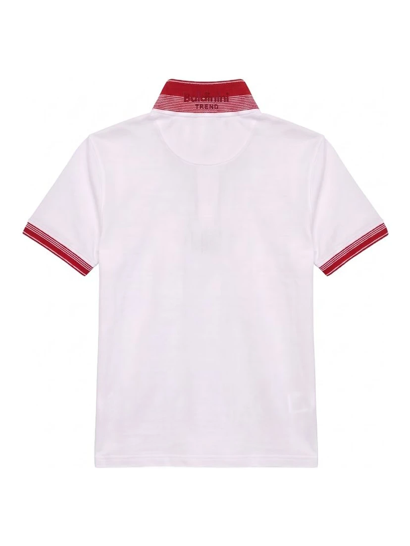 White Cotton Men Polo