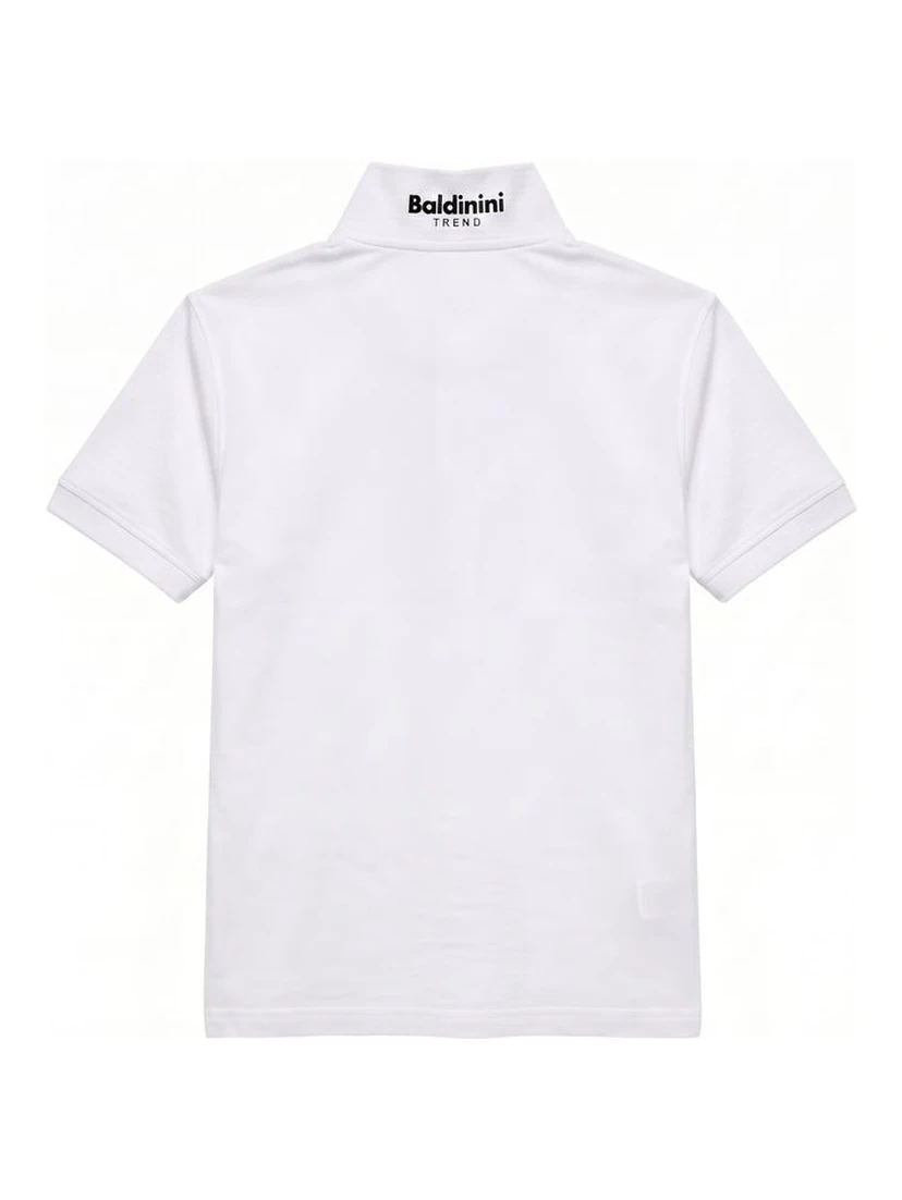 White Cotton Men Polo