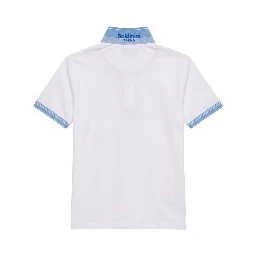 White Cotton Men Polo