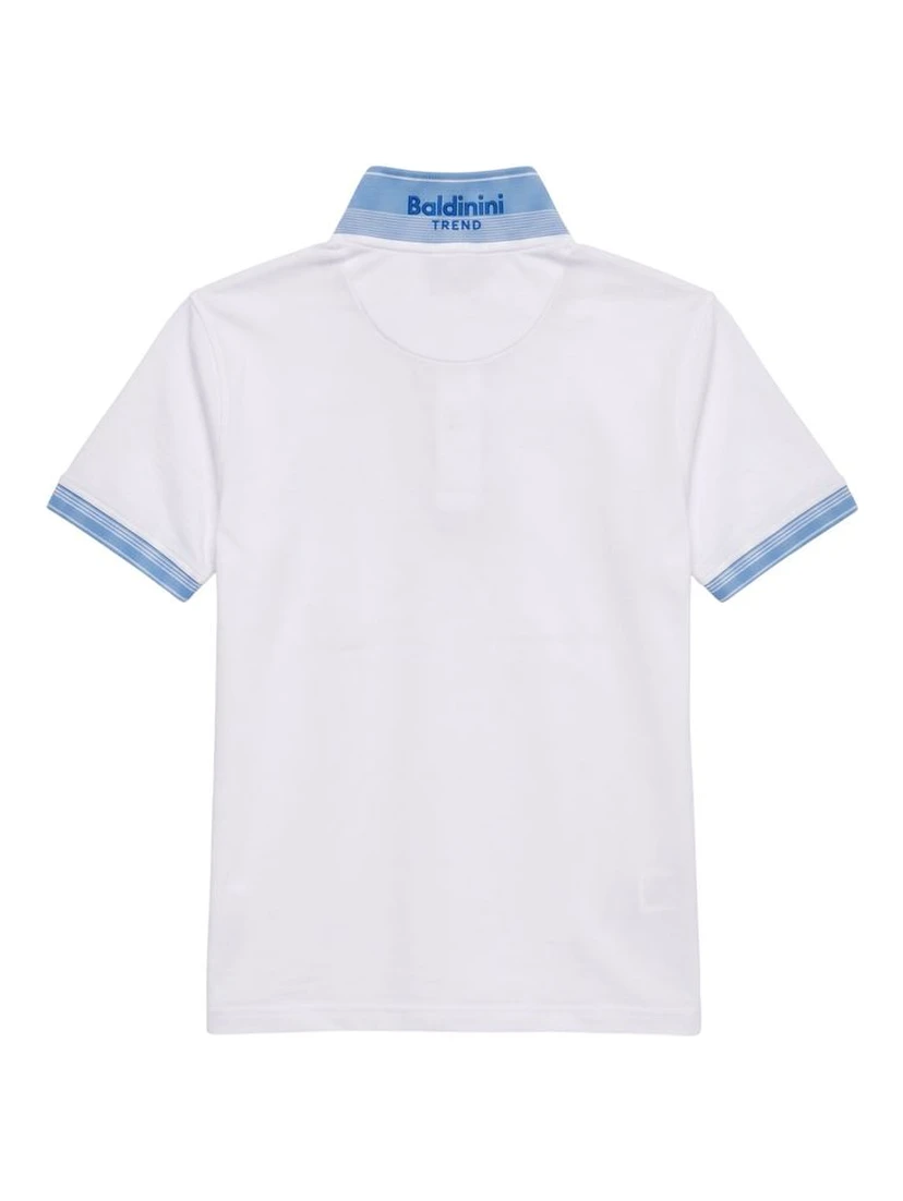 White Cotton Men Polo