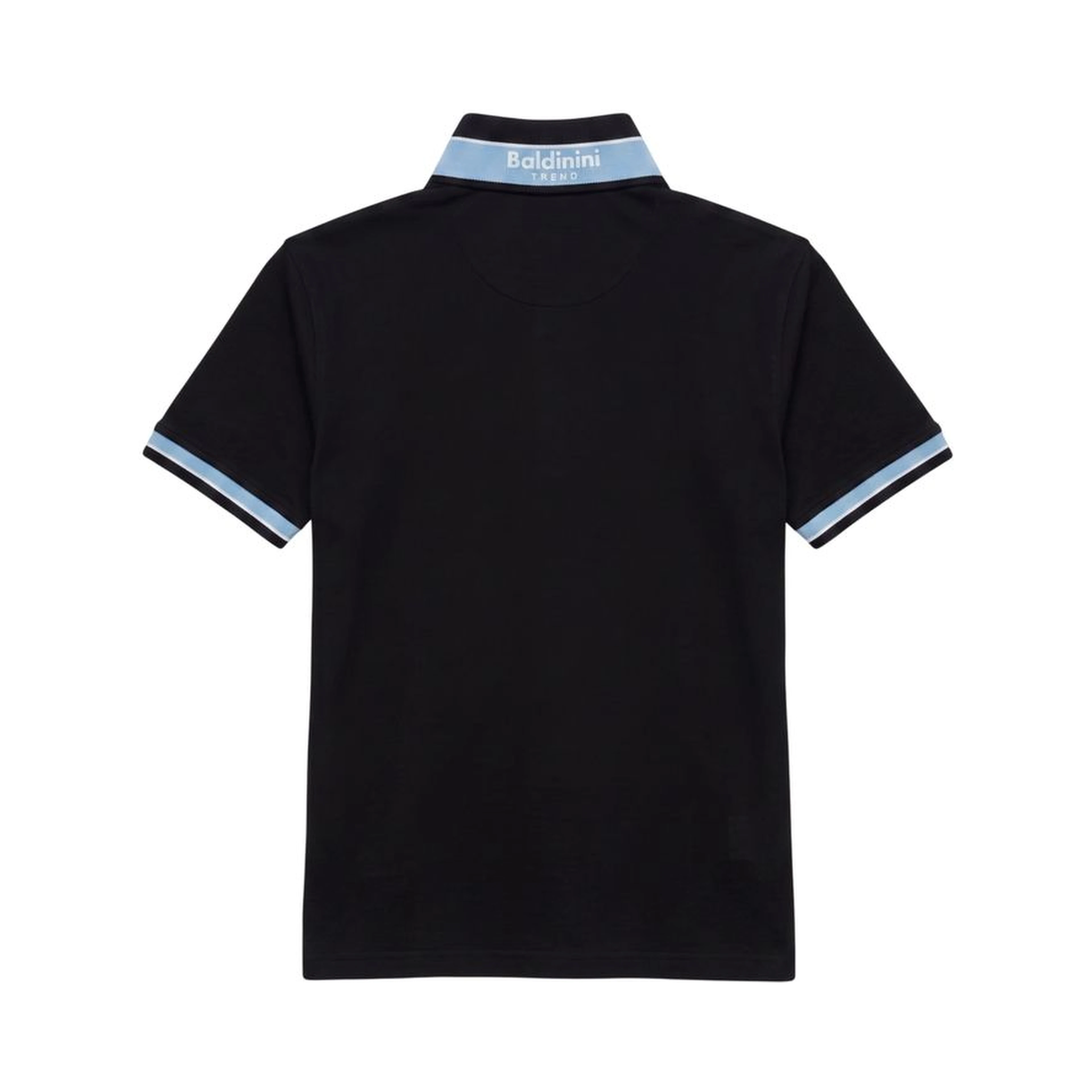 Blue Cotton Men Polo-Shirt