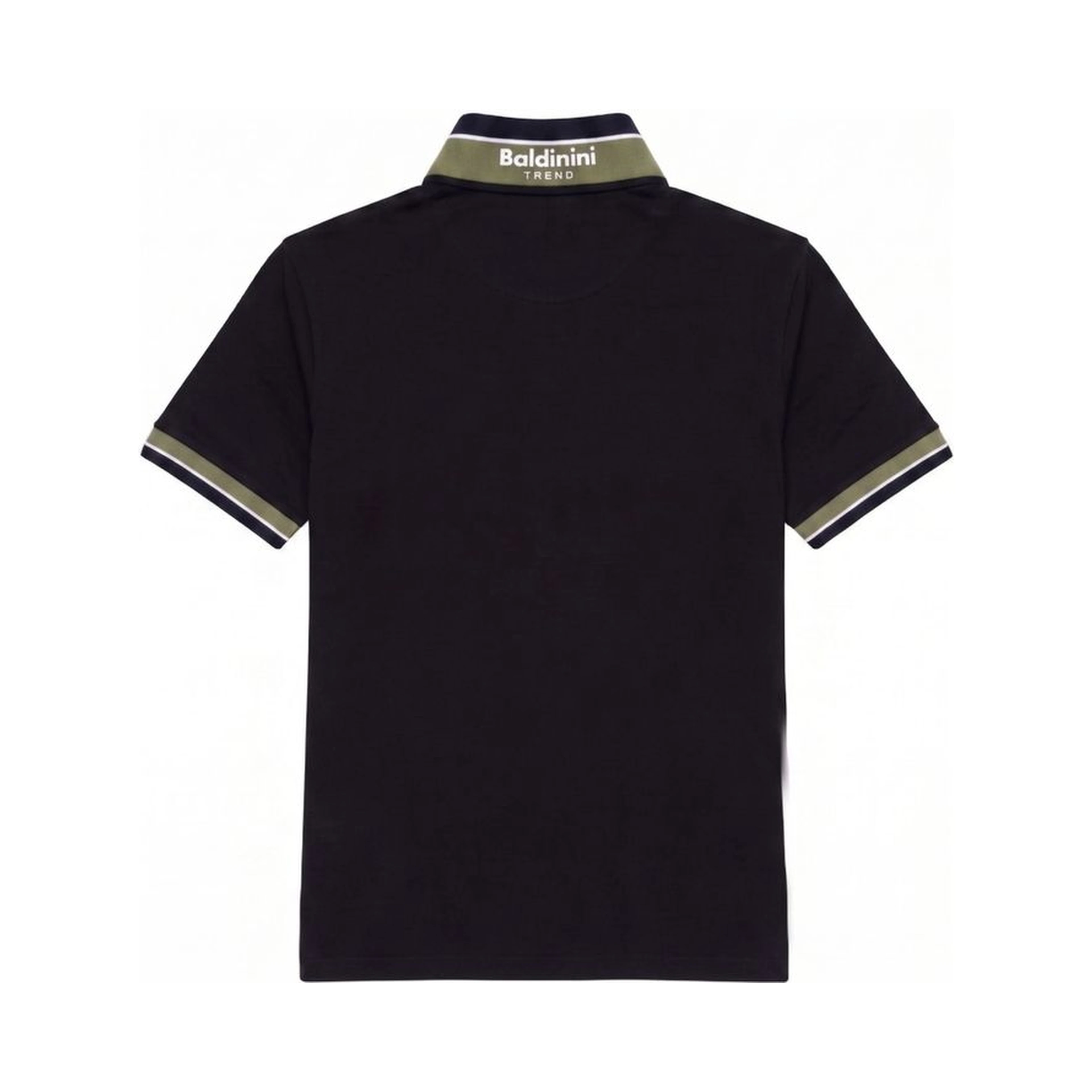 Blue Cotton Men Polo