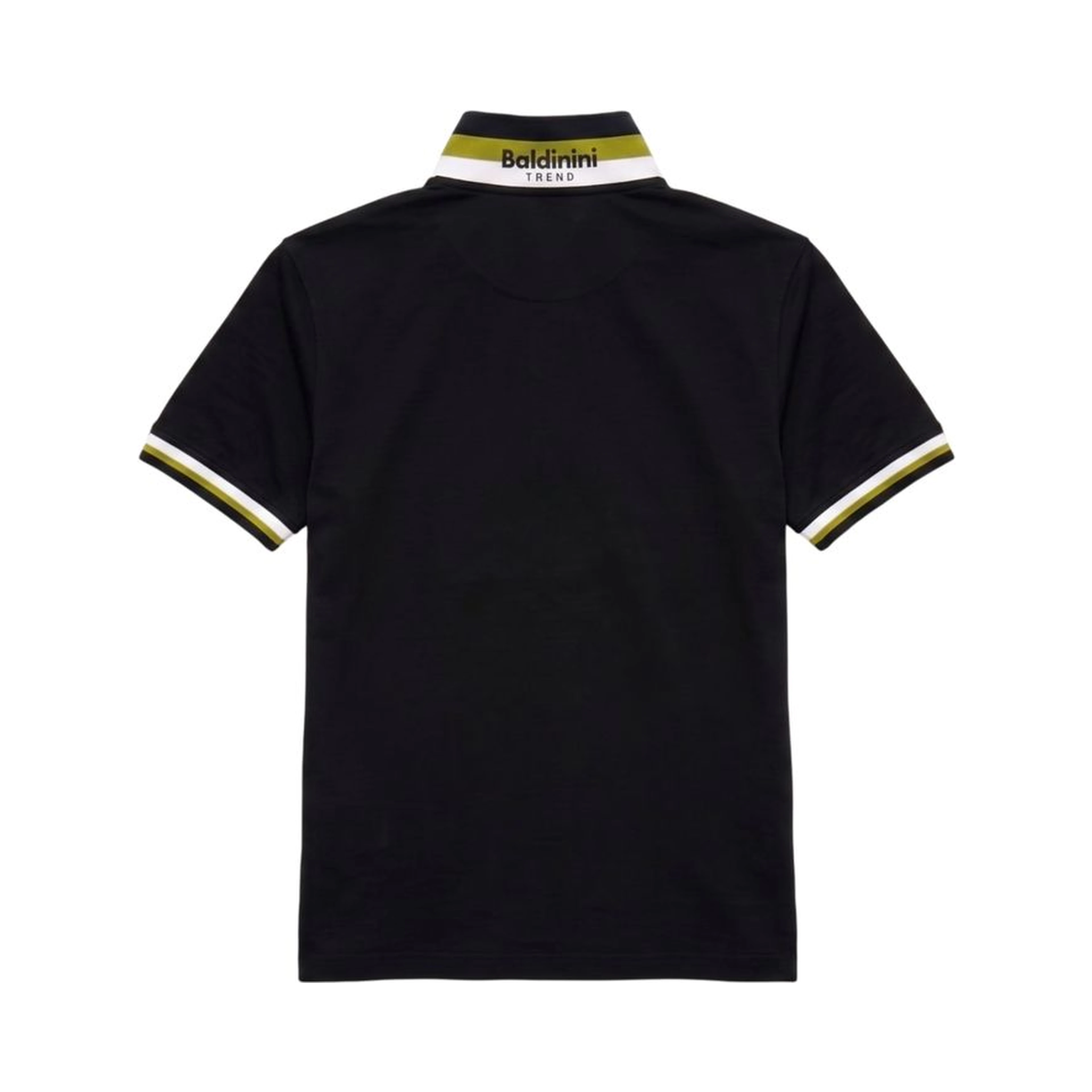 Black Cotton Men Polo-Shirt
