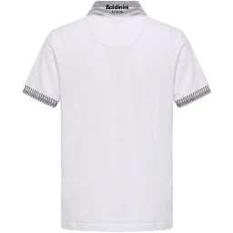 White Cotton Men Polo-Shirt