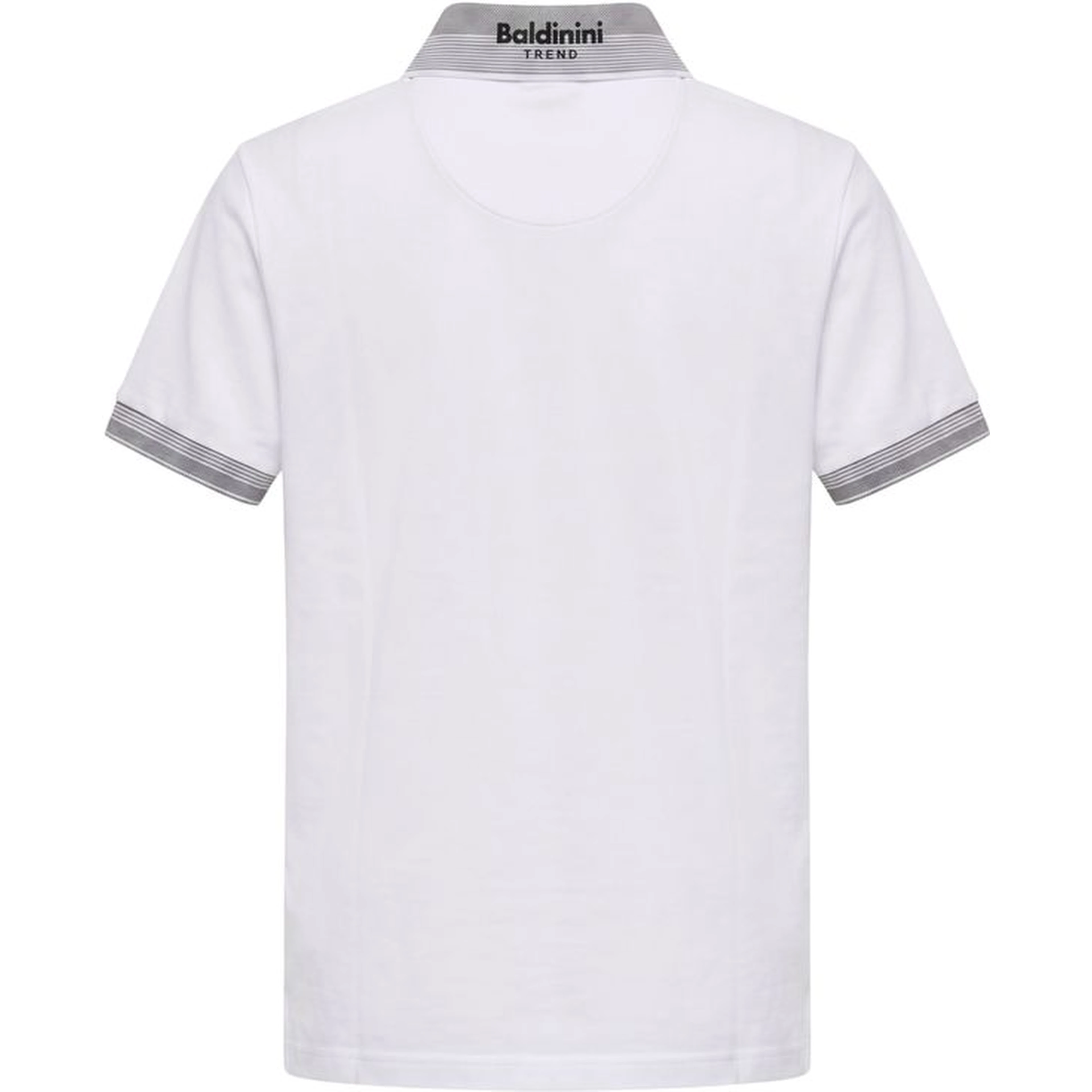 White Cotton Men Polo-Shirt
