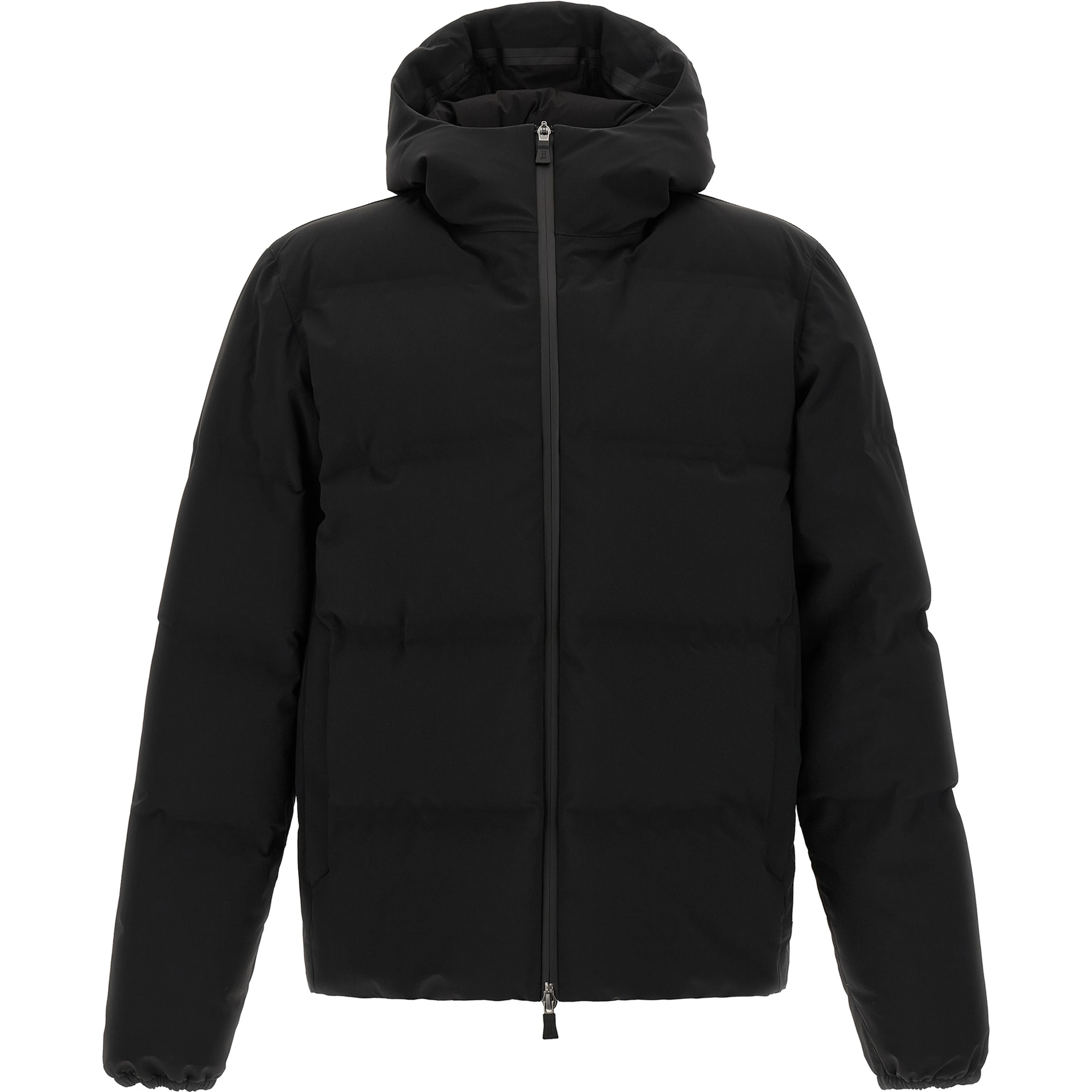 Black Polyamide Full-Length Jacket