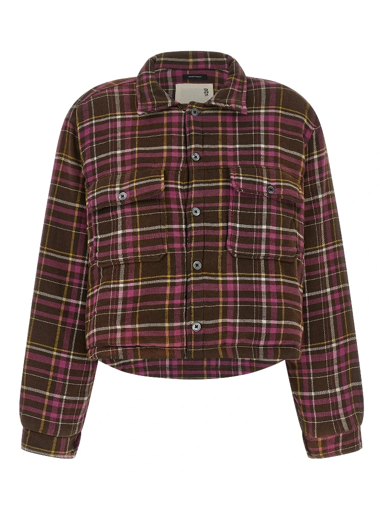 Brown Cotton Shell Jacket