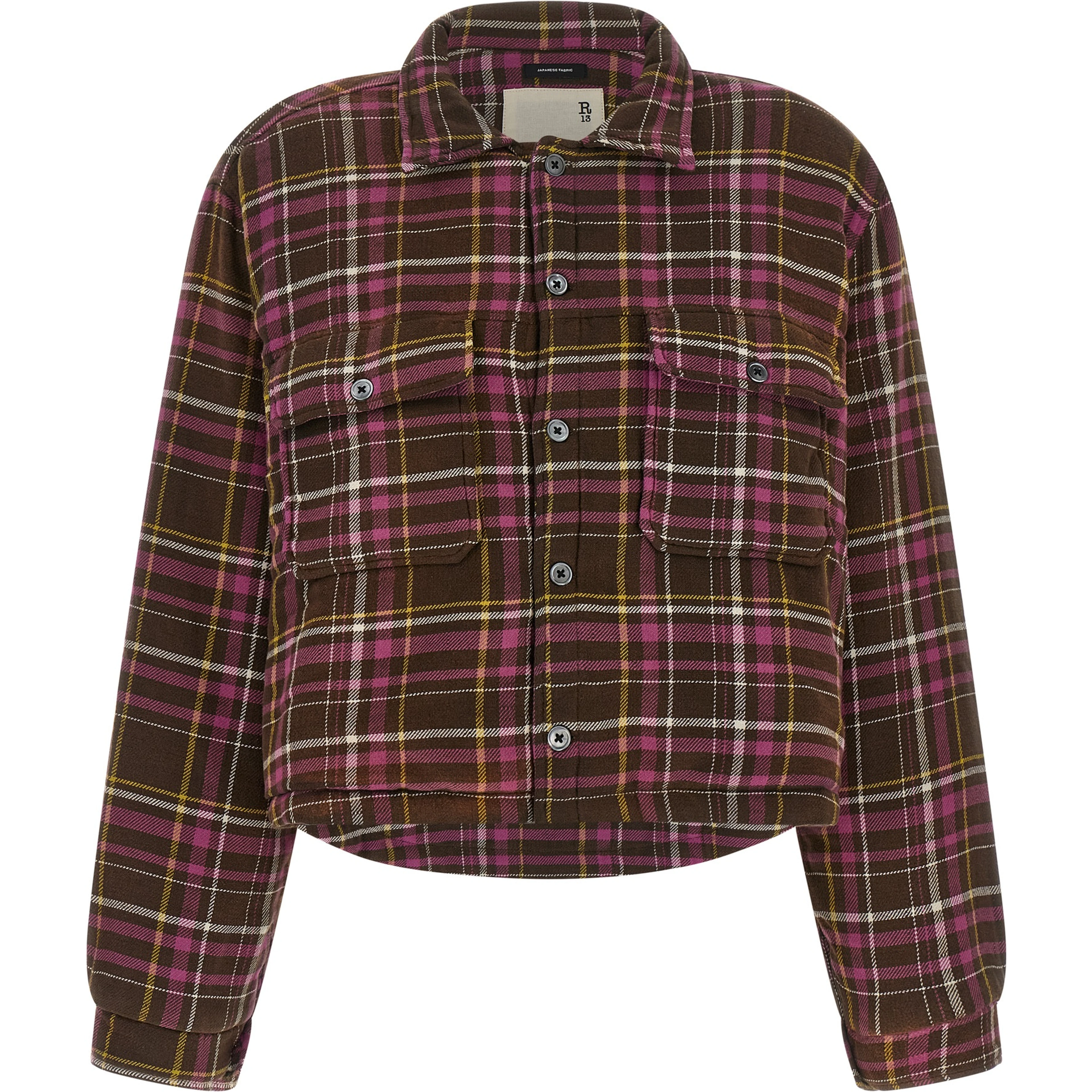 Brown Cotton Shell Jacket