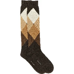 Brown Cotton Socks