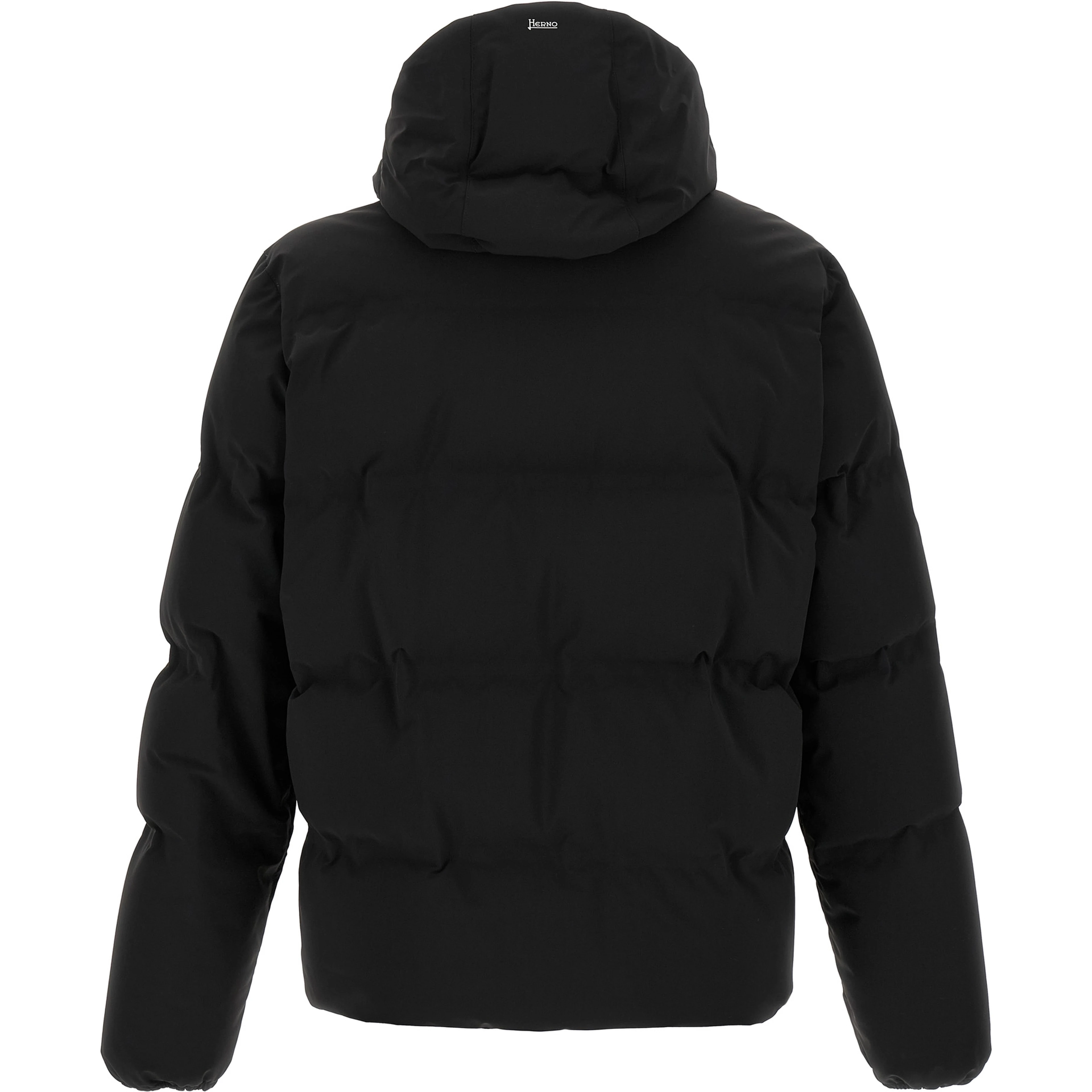 Black Polyamide Full-Length Jacket