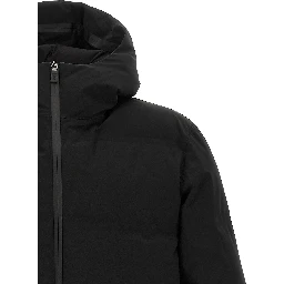 Black Polyamide Full-Length Jacket