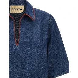 Blue Cotton Blouse