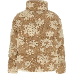 Beige Polyester Full-Length Jacket