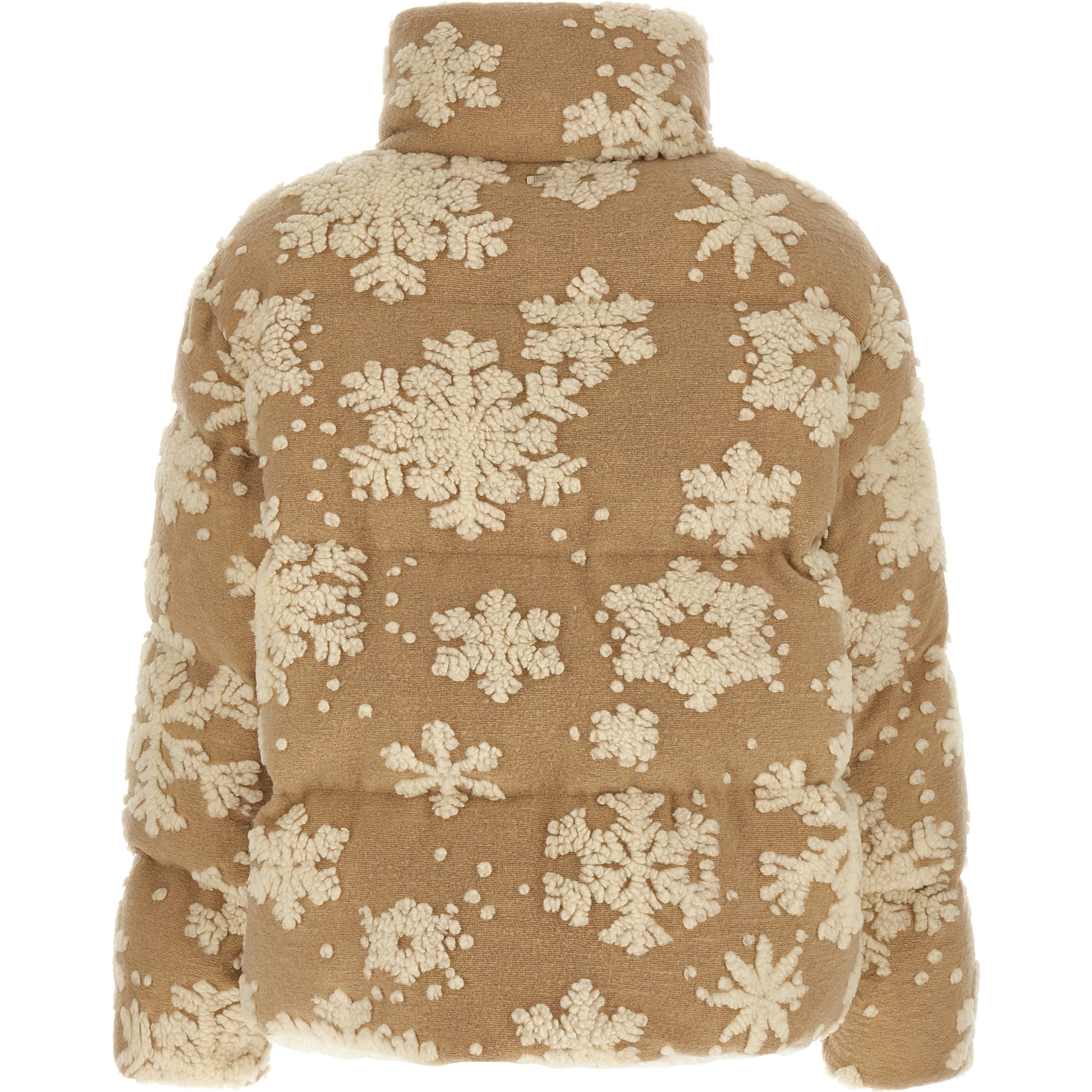 Beige Polyester Full-Length Jacket