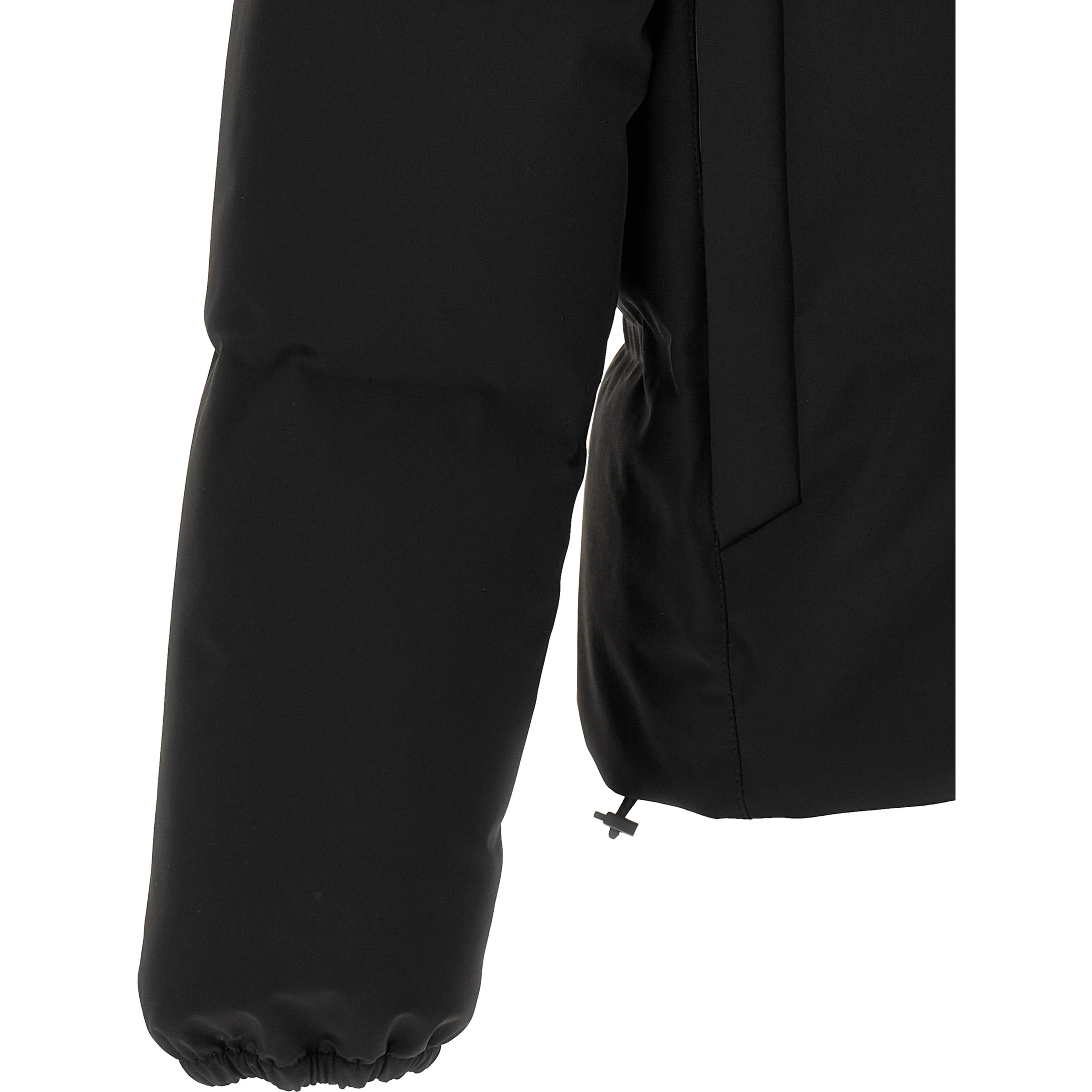 Black Polyamide Full-Length Jacket