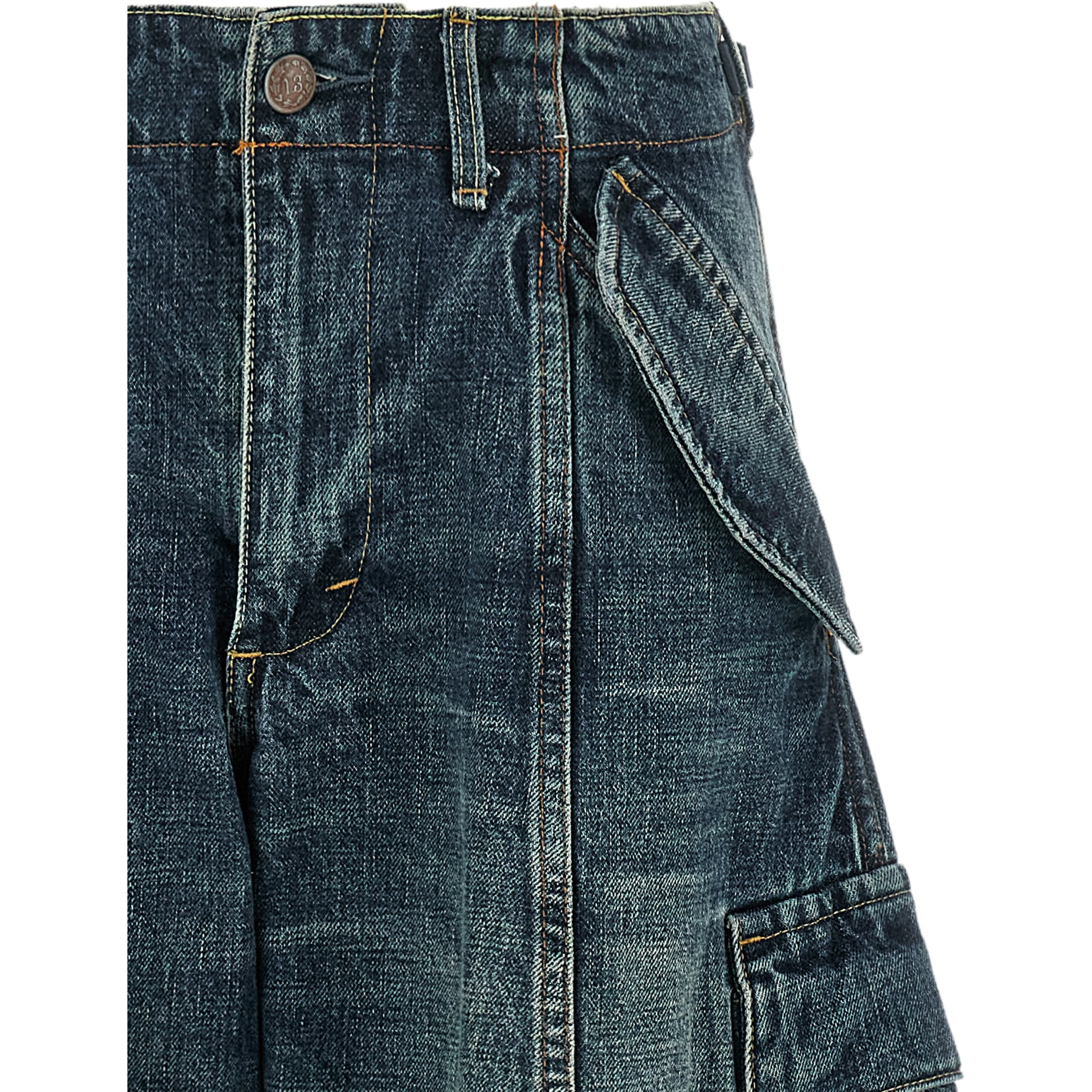 Blue Cotton Jeans Denim