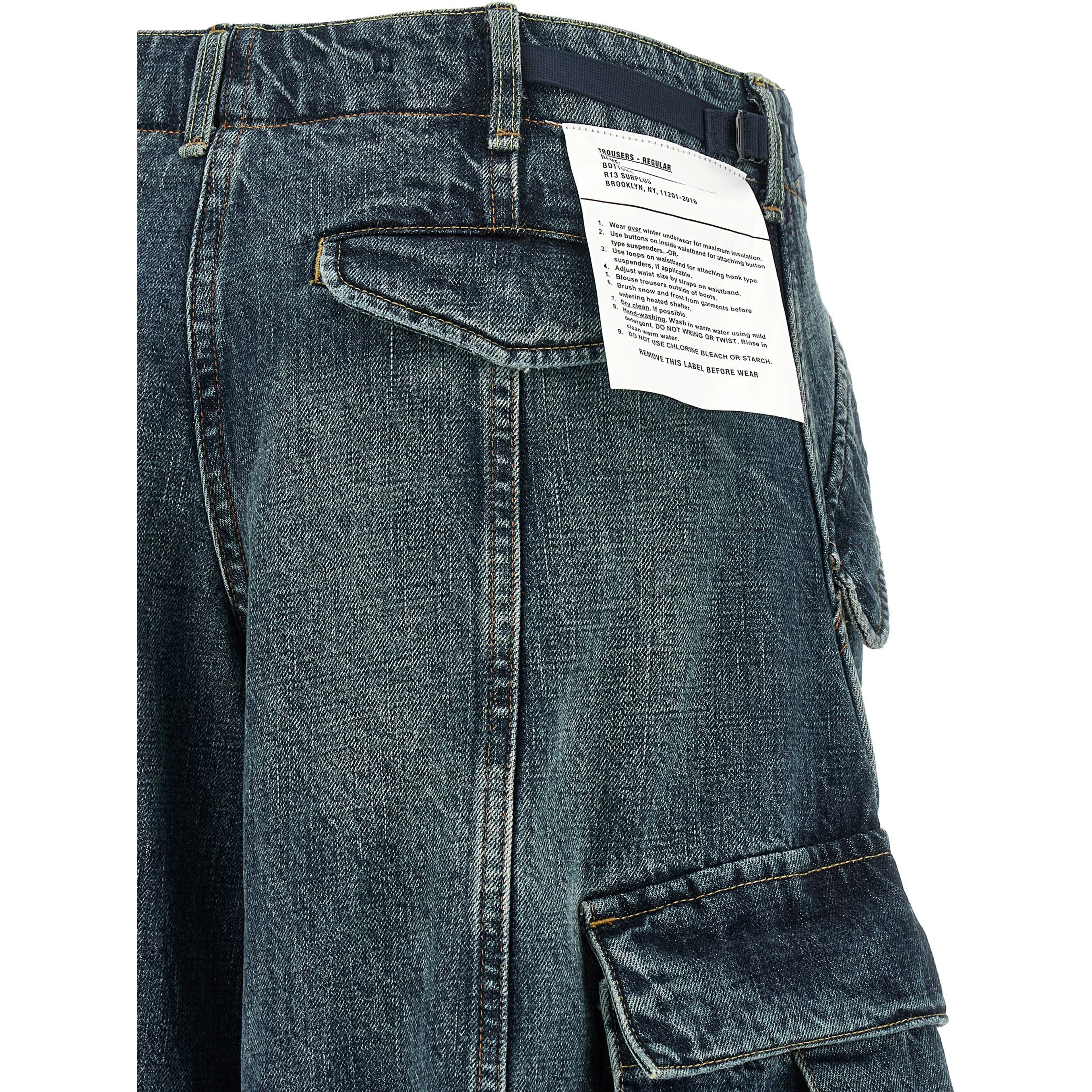 Blue Cotton Jeans Denim