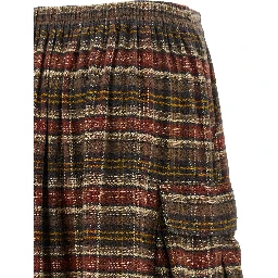 Brown Cotton Mini Skirt