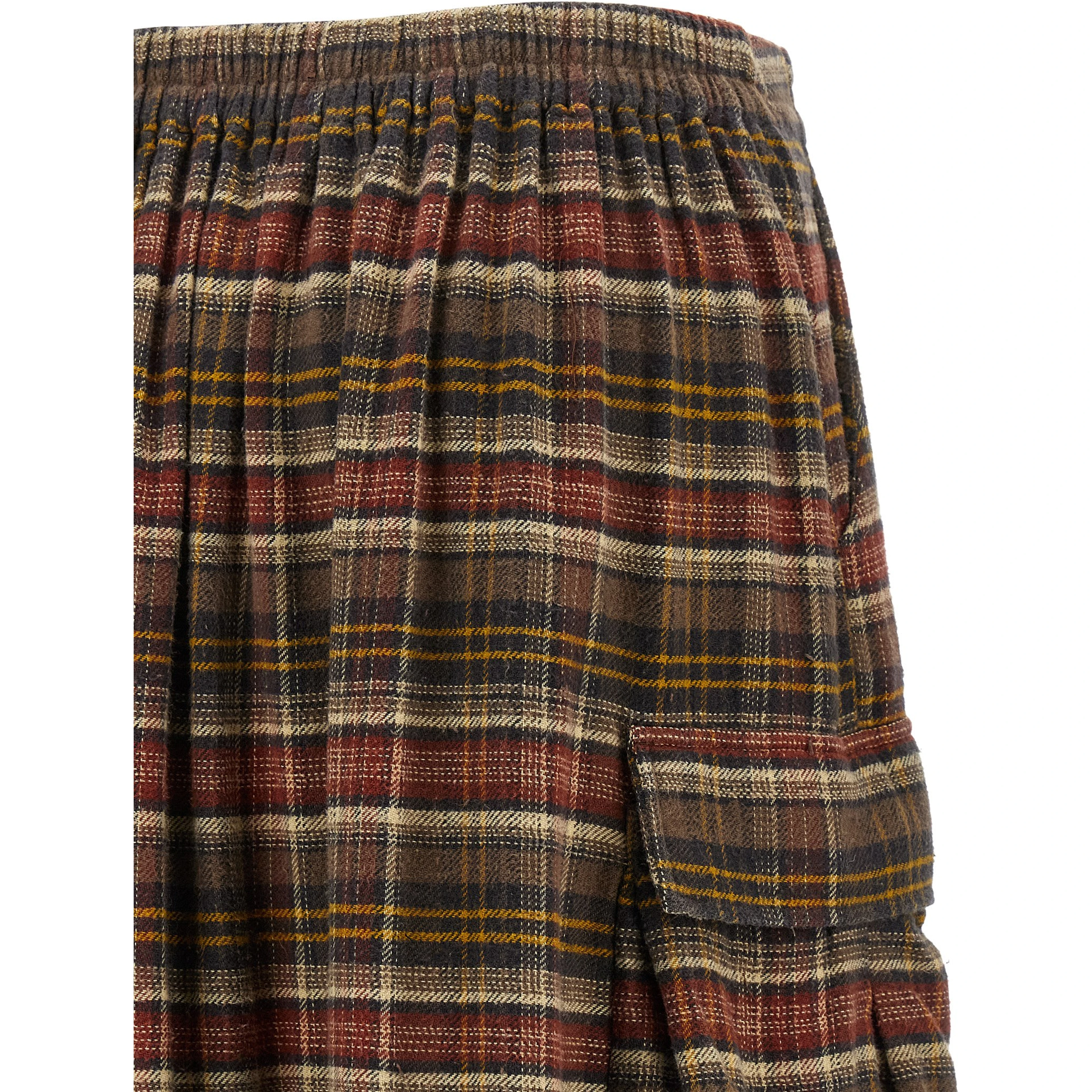 Brown Cotton Mini Skirt