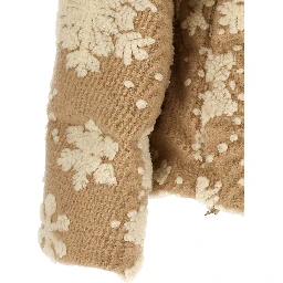 Beige Polyester Full-Length Jacket