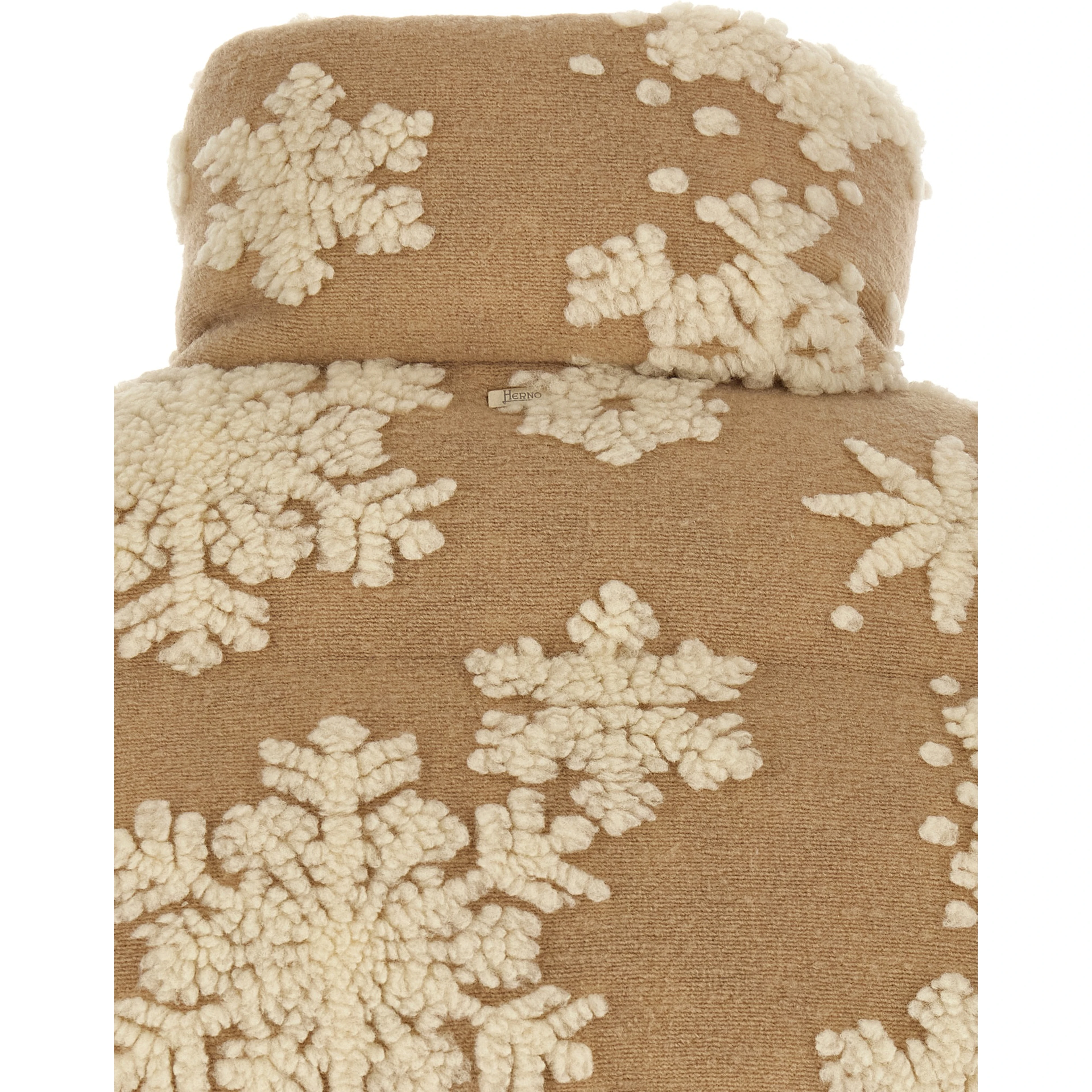 Beige Polyester Full-Length Jacket