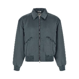 Gray Viscose Bomber