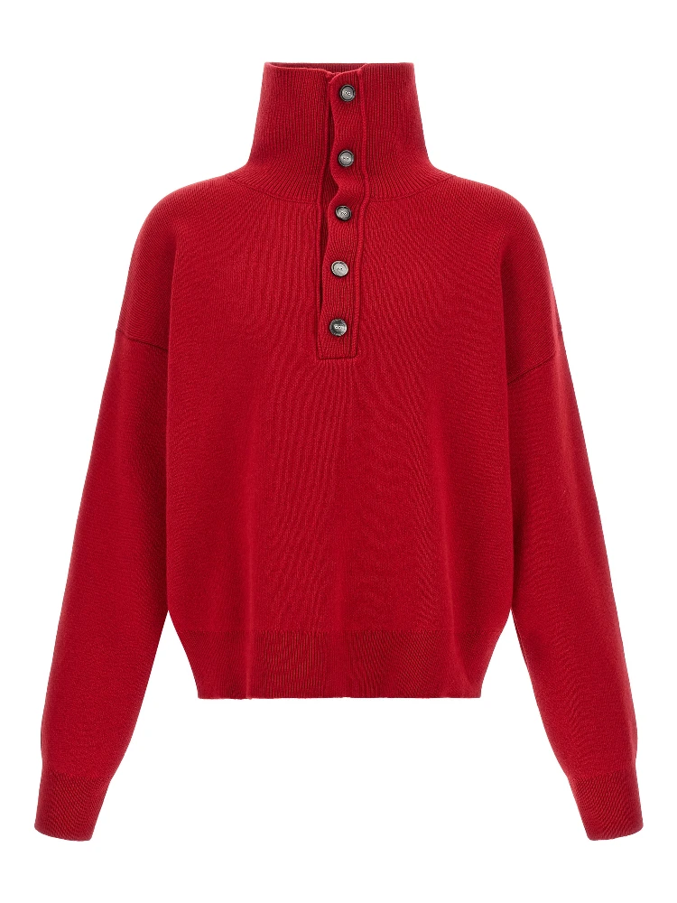 Red Wool Cardigan