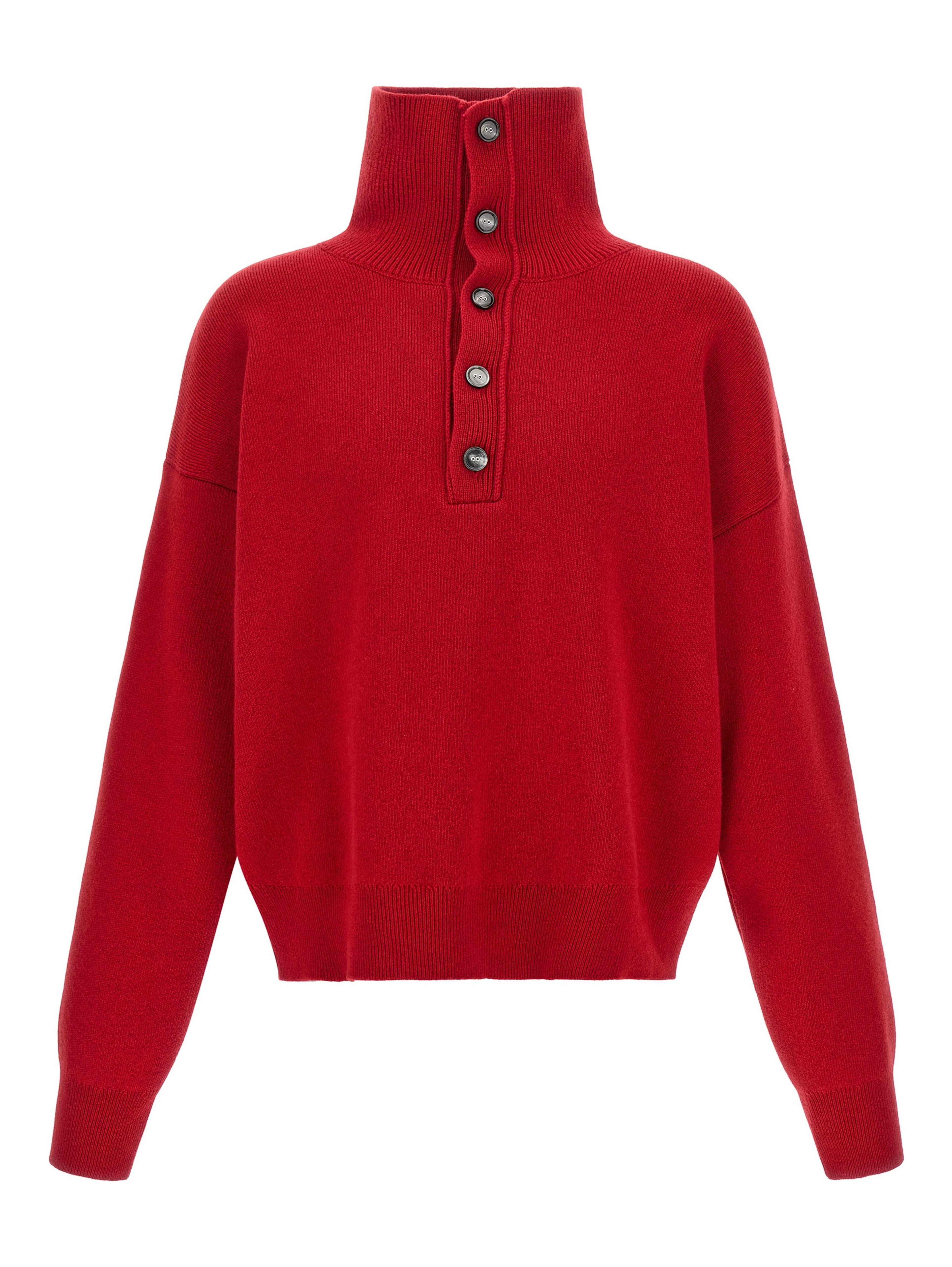 Red Wool Cardigan