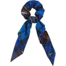 Blue Polyester Scrunchie