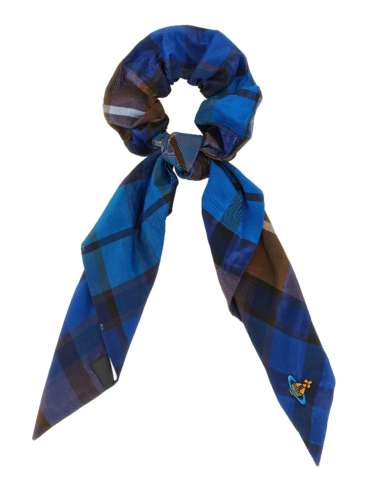 Blue Polyester Scrunchie