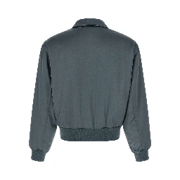 Gray Viscose Bomber
