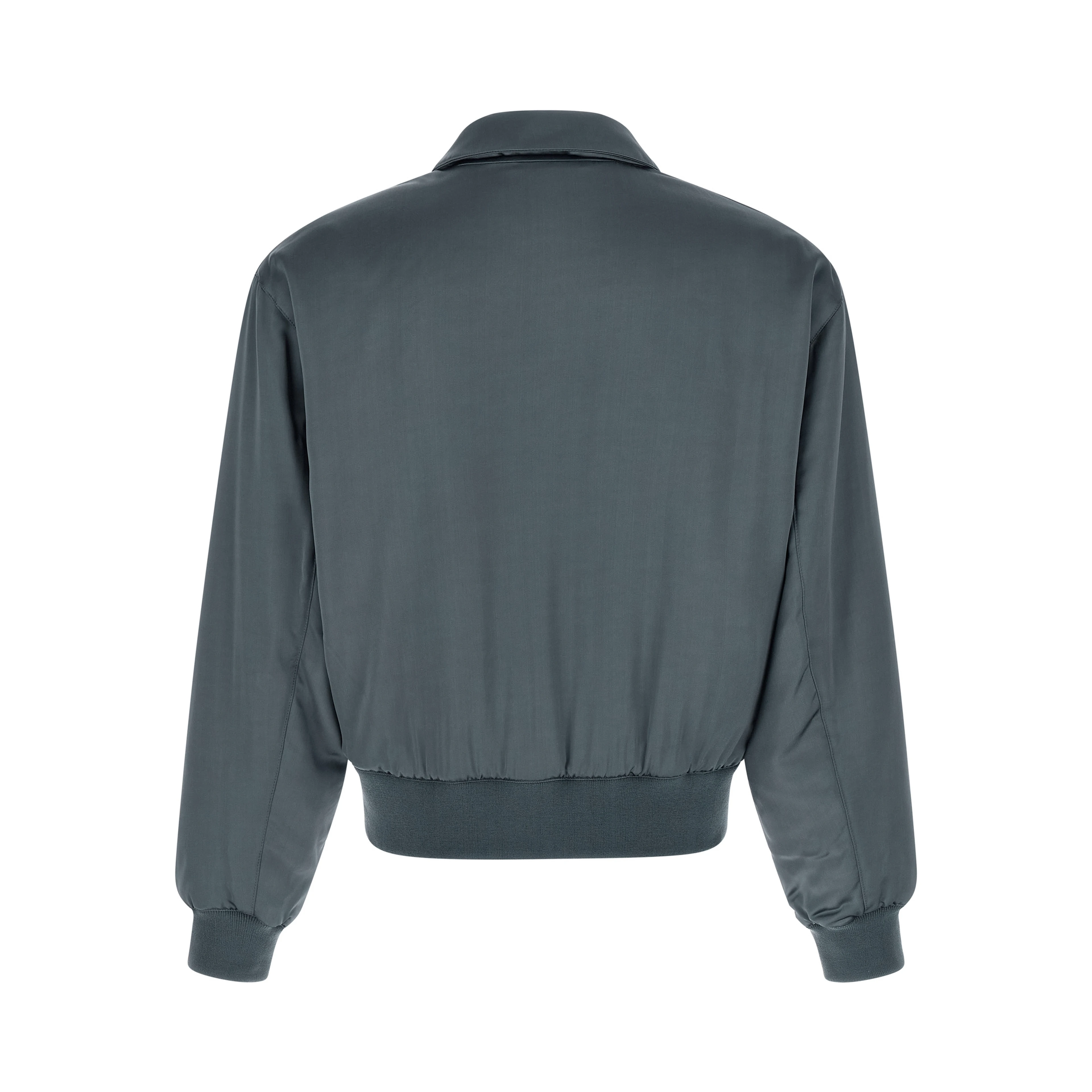 Gray Viscose Bomber