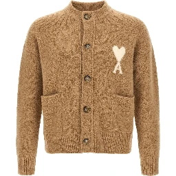 Beige Alpaca Leather Cardigan