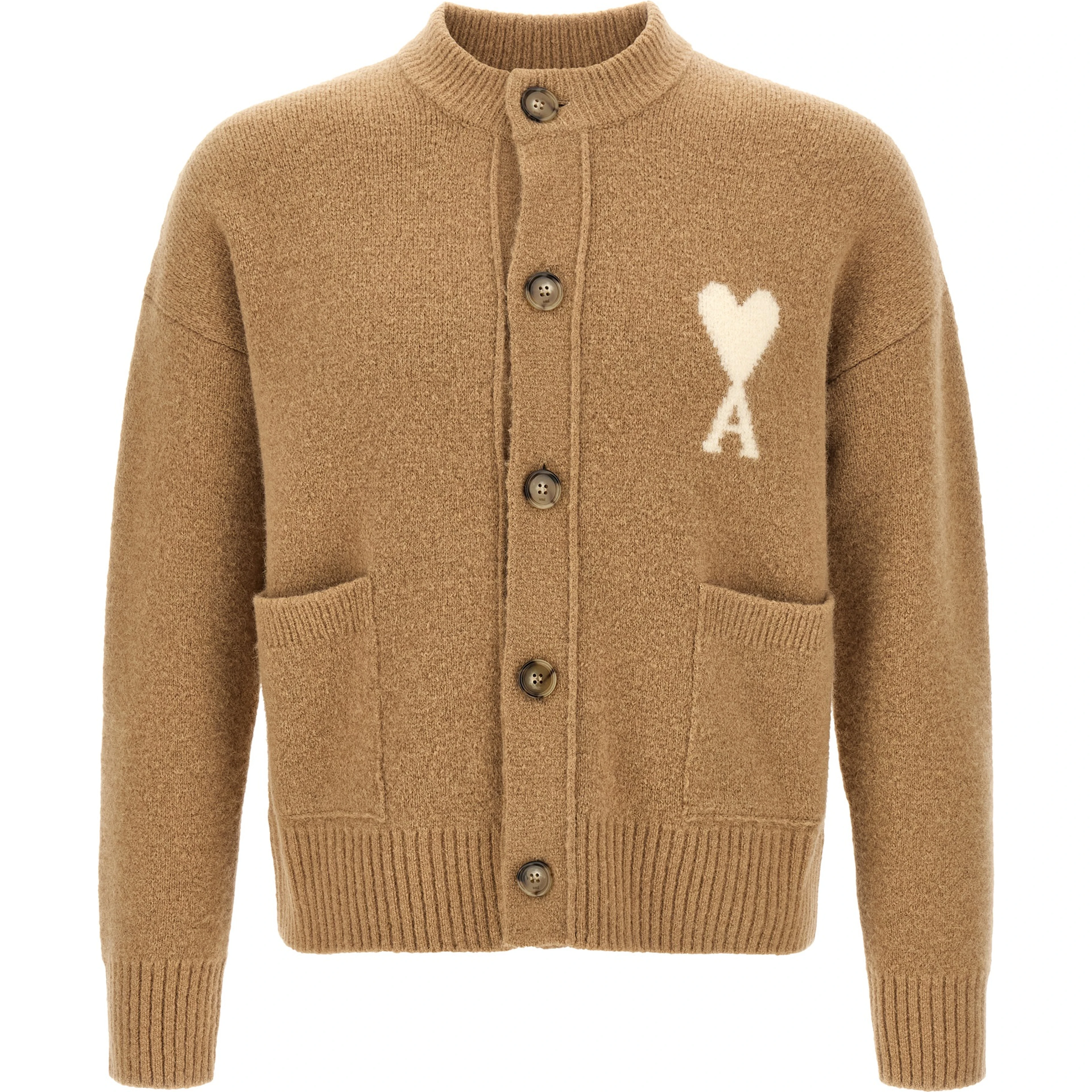Beige Alpaca Leather Cardigan