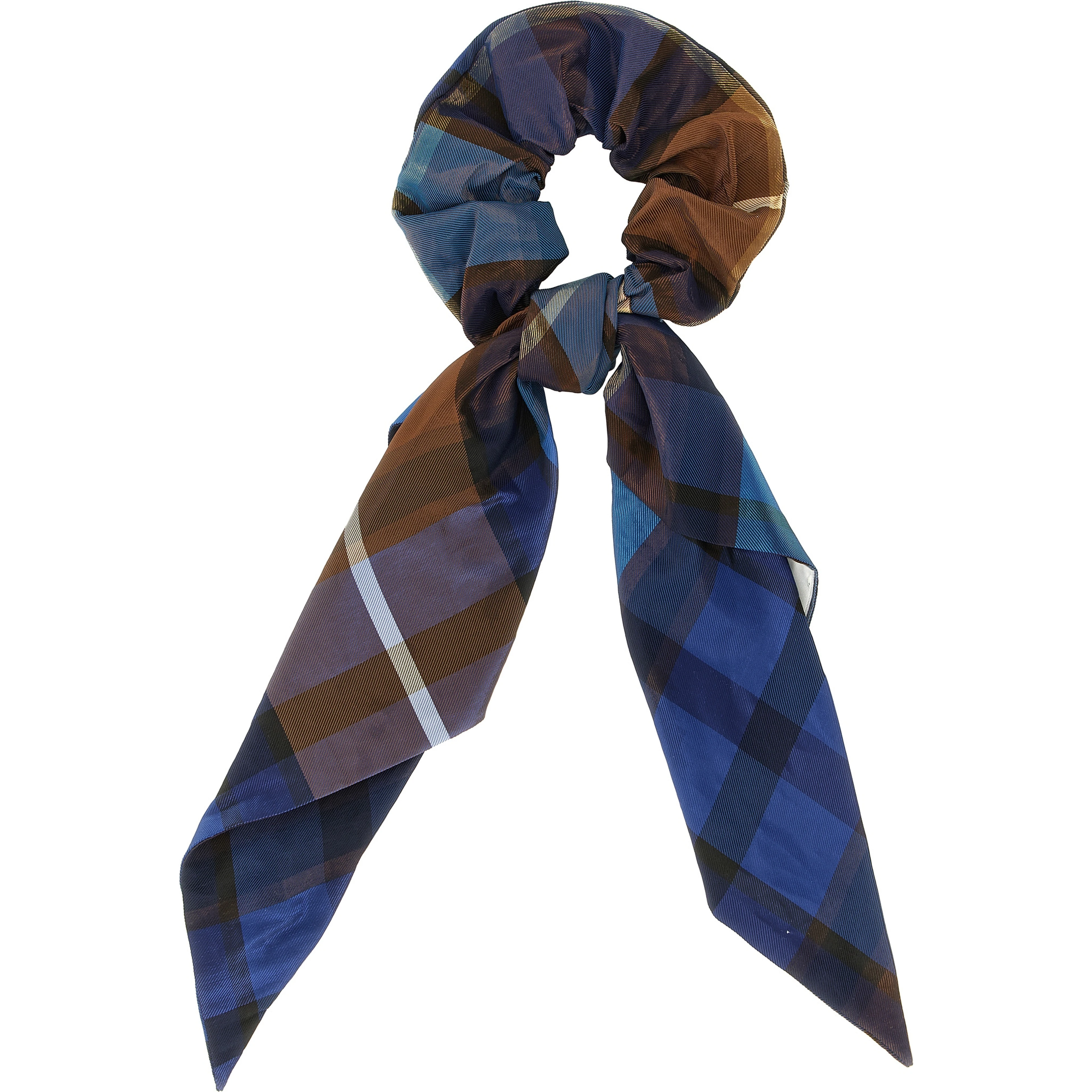 Blue Polyester Scrunchie