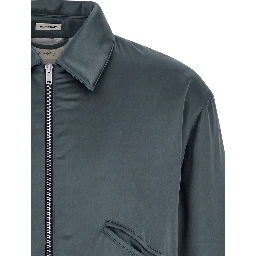 Gray Viscose Bomber