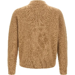 Beige Alpaca Leather Cardigan