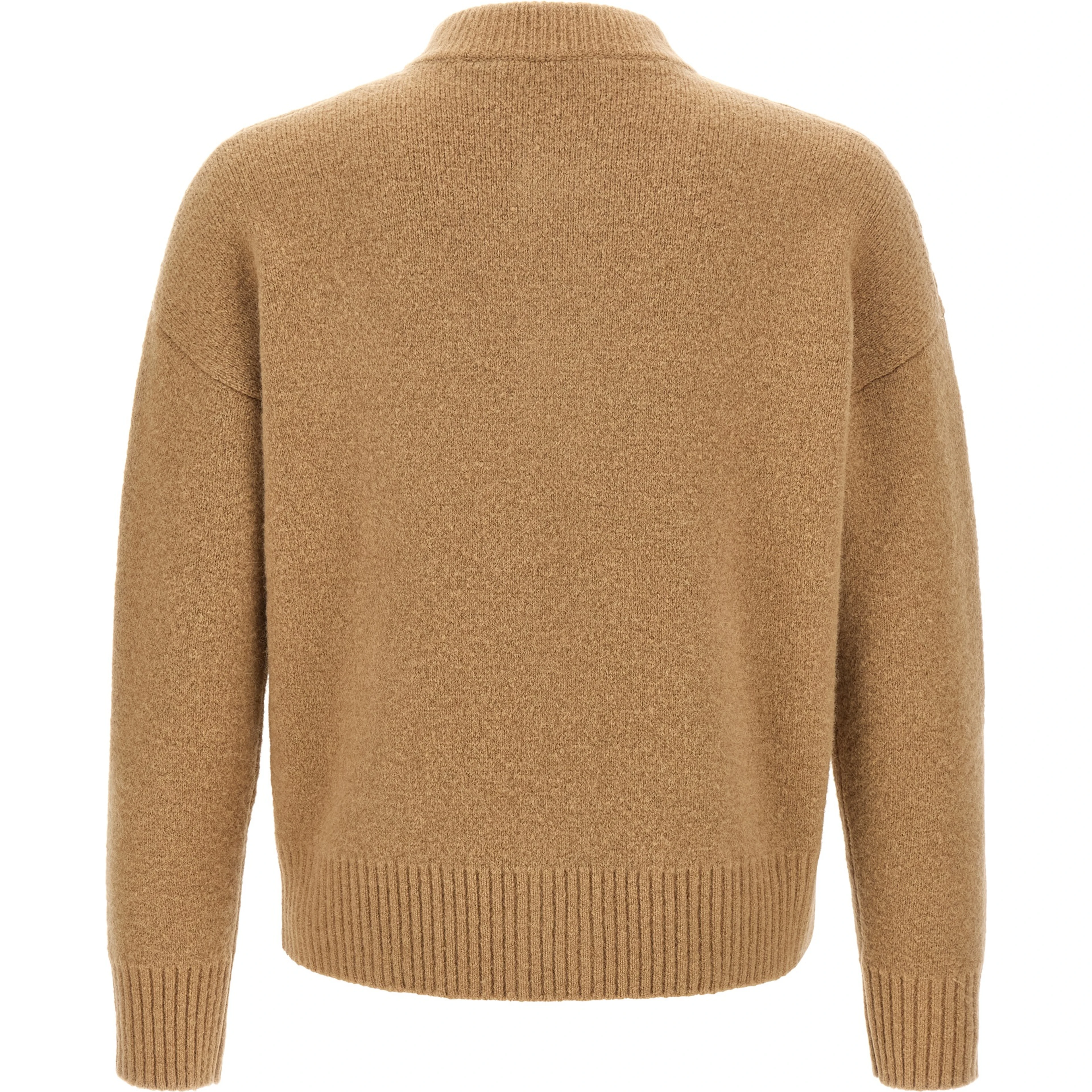 Beige Alpaca Leather Cardigan
