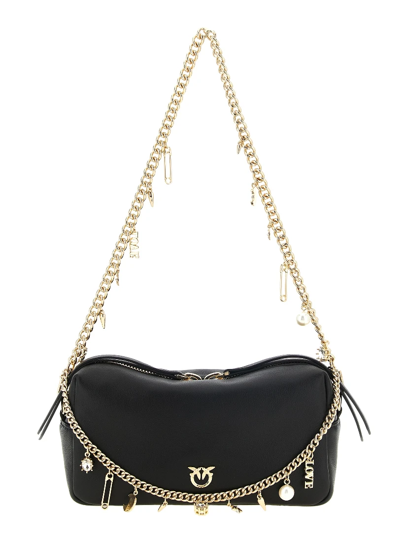 Black Lambskin Shoulder Bag