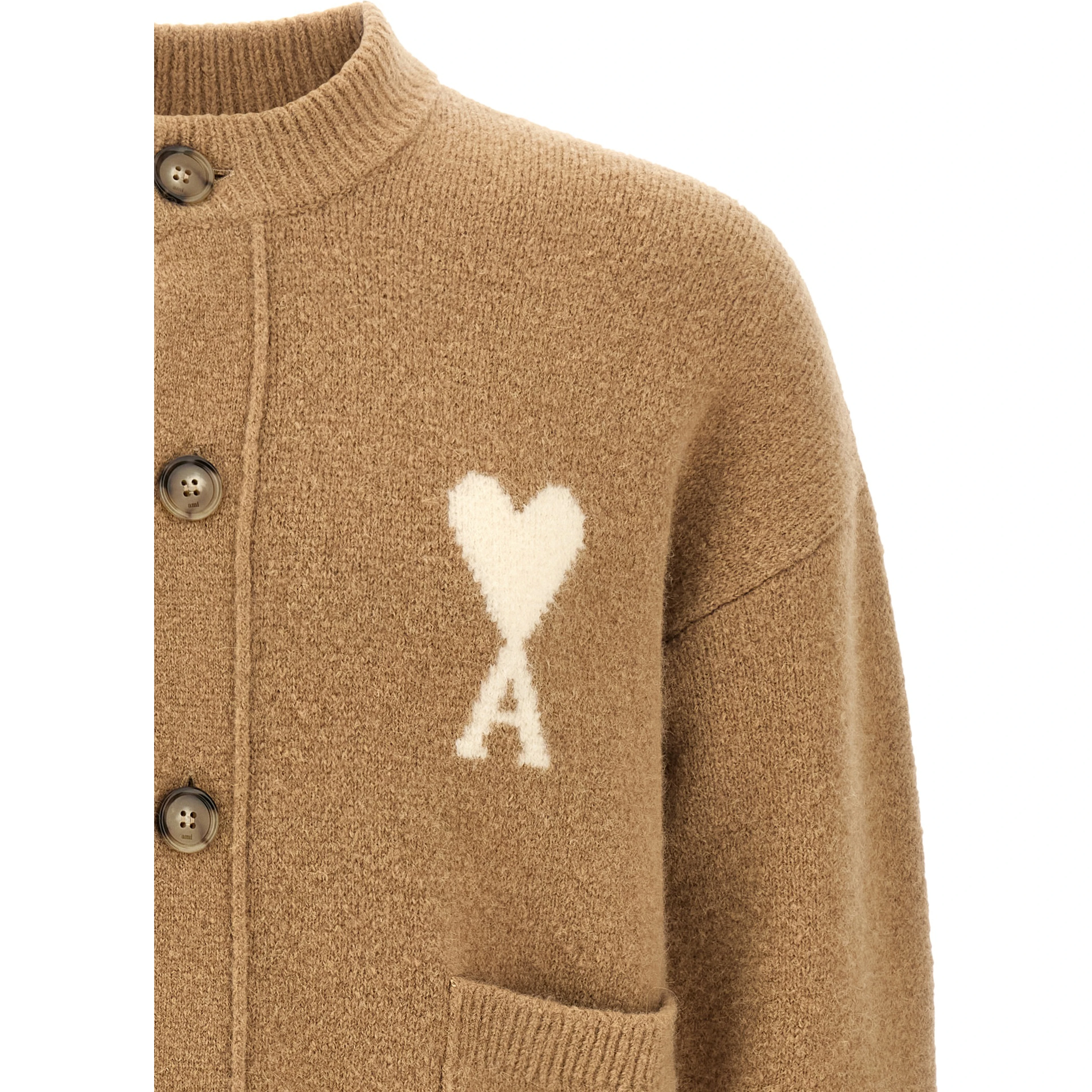 Beige Alpaca Leather Cardigan