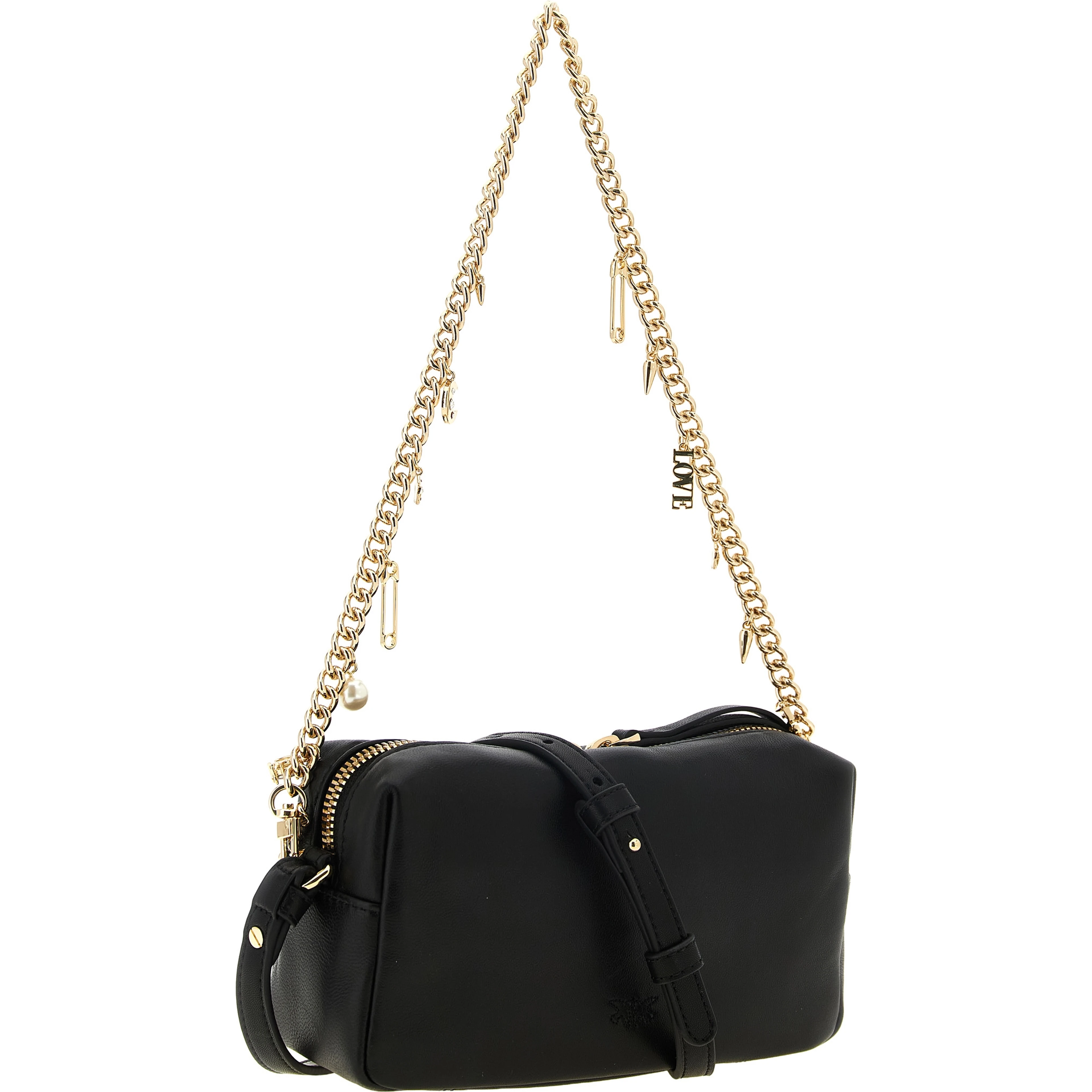 Black Lambskin Shoulder Bag