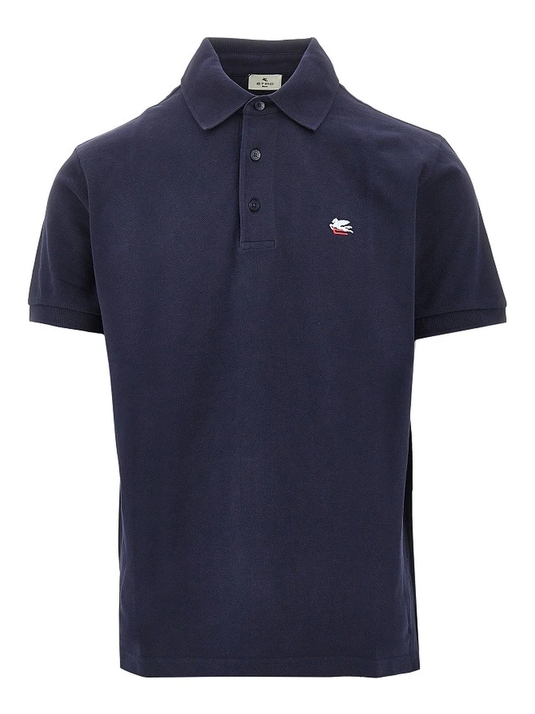 Logo embroidery piquet polo shirt