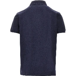 Logo embroidery piquet polo shirt