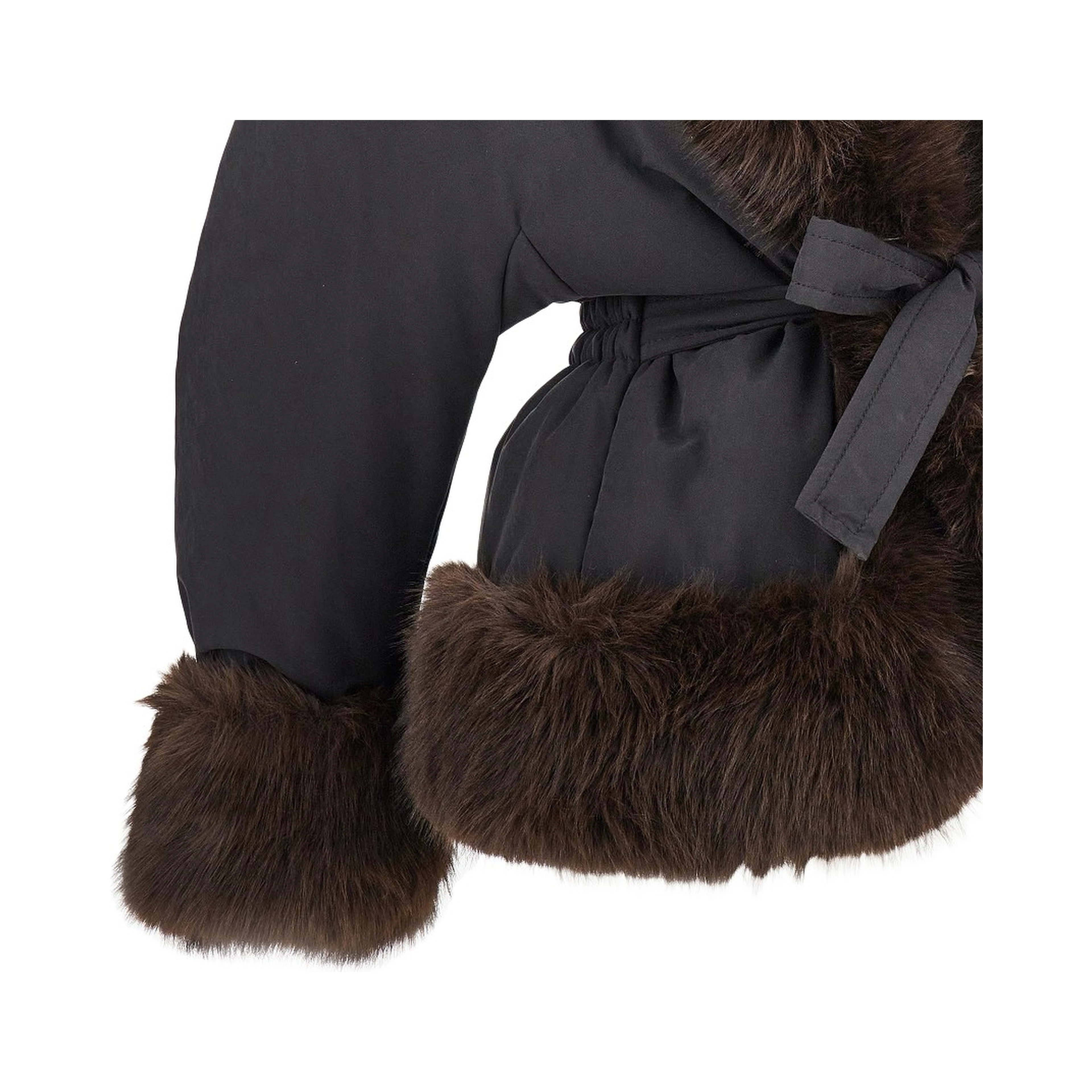 'Brina' padded jacket with faux fur