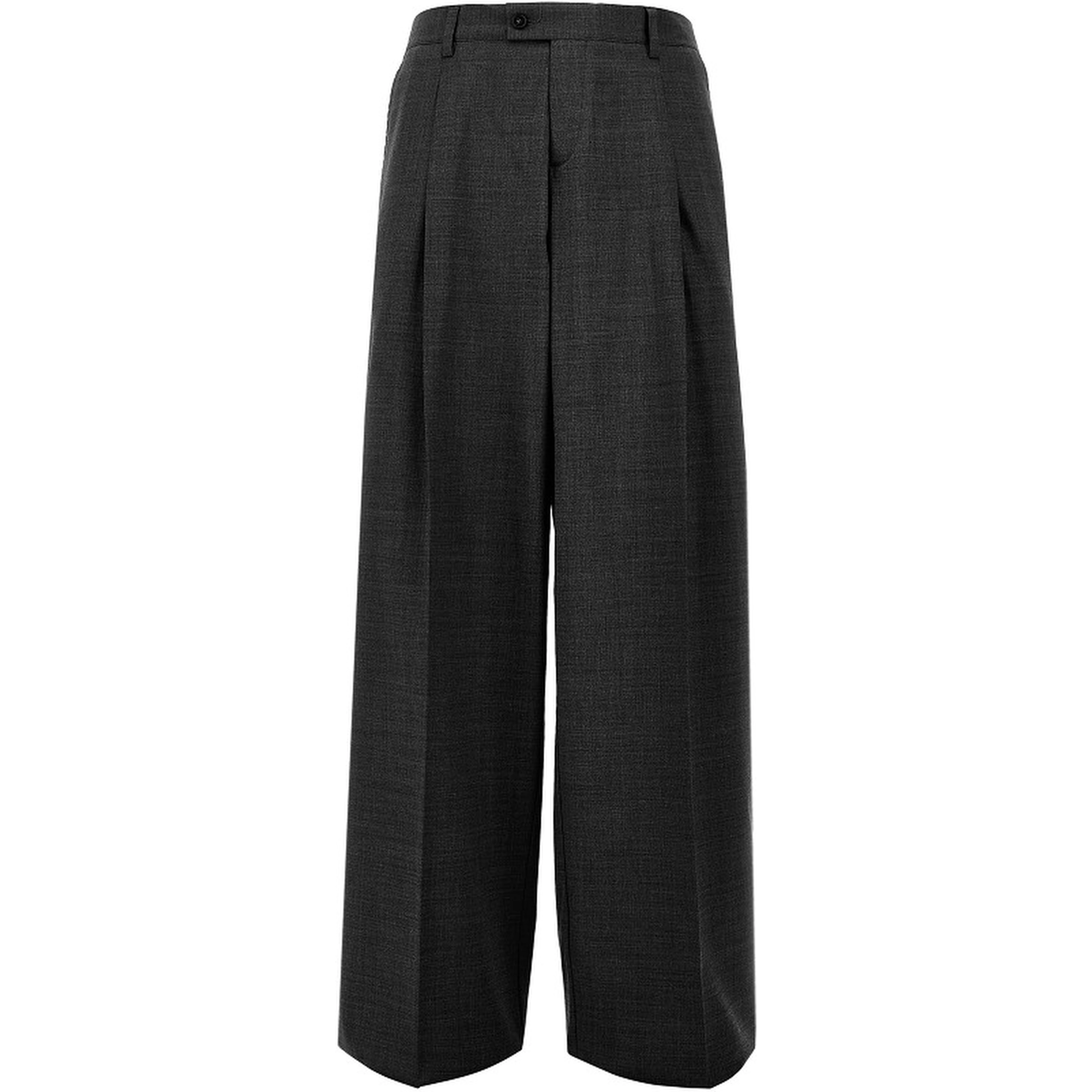 Wool-blend pants with dart