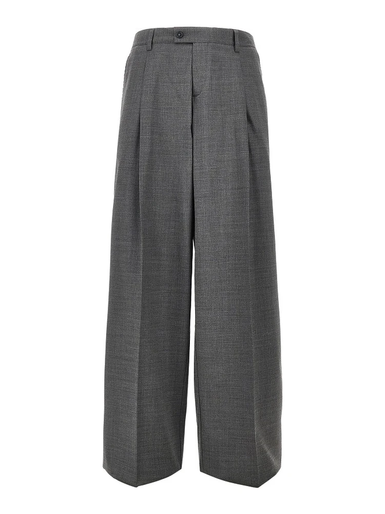 Wool-blend pants with dart