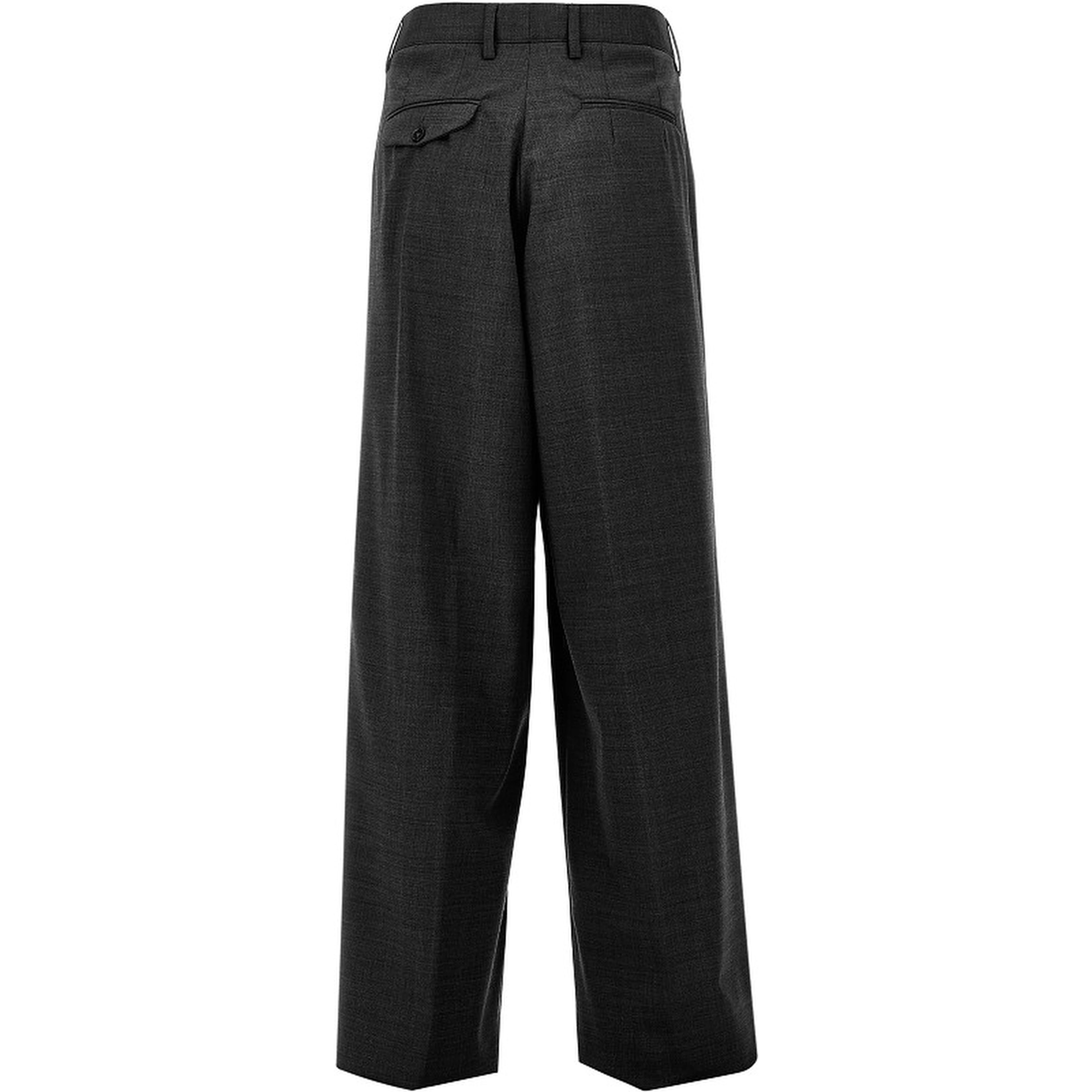 Wool-blend pants with dart
