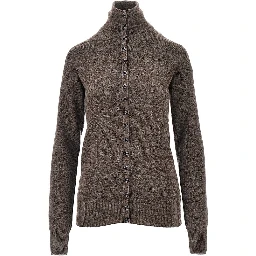 Buttoned merino wool top