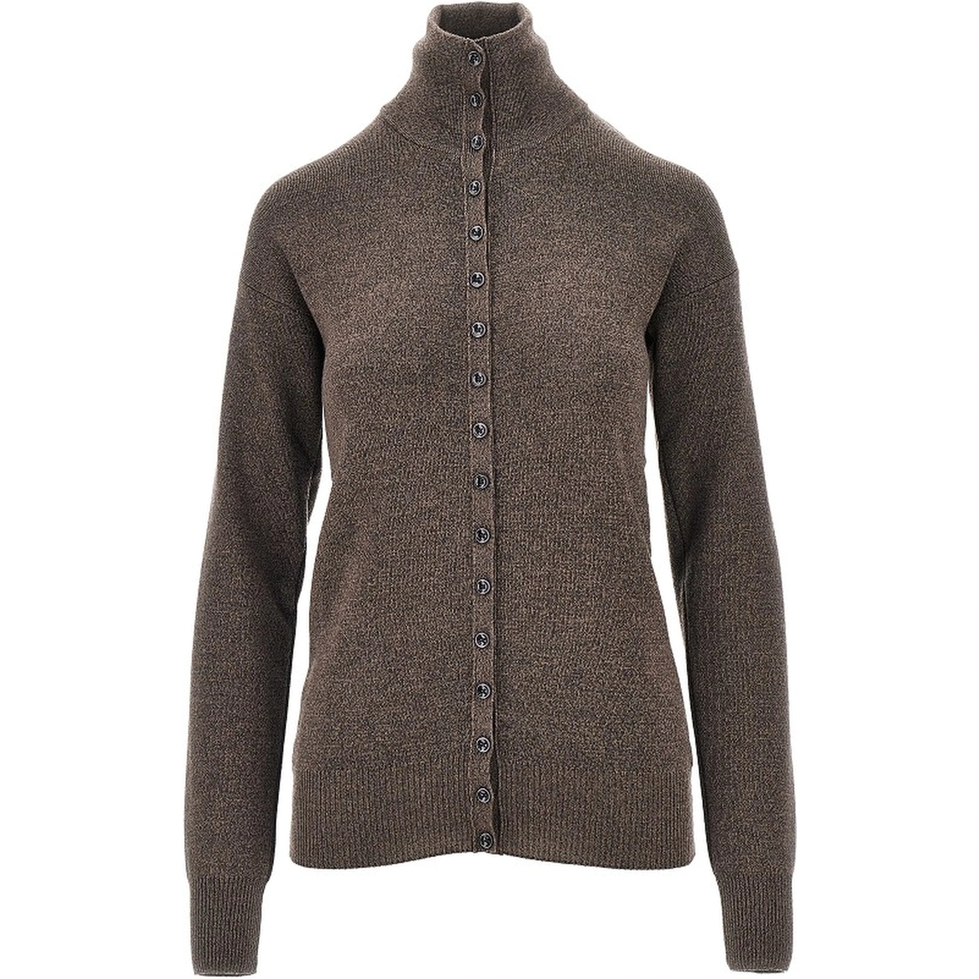 Buttoned merino wool top